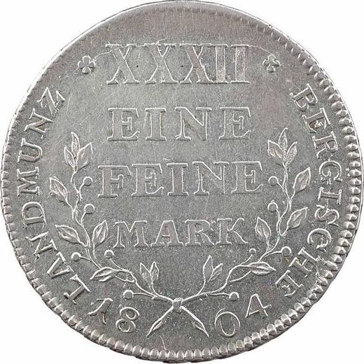 Реверс монеты - Полталера 1804 года R - цена серебряной монеты - Берг, Максимилиан I