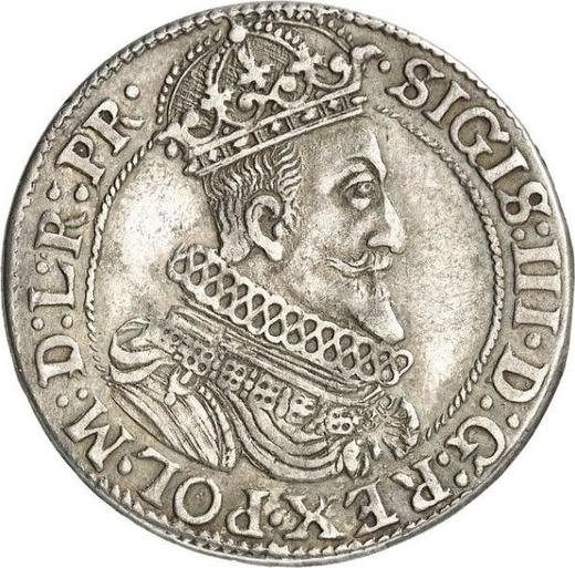 Аверс монеты - Орт (18 грошей) 1623 года SB "Гданьск" - цена серебряной монеты - Польша, Сигизмунд III Ваза