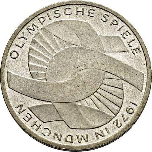 Awers monety - 10 marek 1972 "XX Letnie Igrzyska Olimpijskie" Podwójny napis na rancie - cena srebrnej monety - Niemcy, RFN
