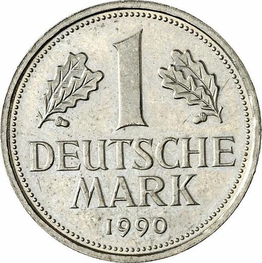 Obverse 1 Mark 1990 F -  Coin Value - Germany, FRG