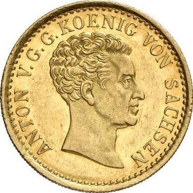 Anverso 5 táleros 1827 S - valor de la moneda de oro - Sajonia, Antonio