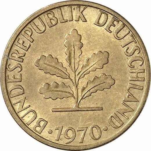 Rewers monety - 5 fenigów 1970 F - cena  monety - Niemcy, RFN