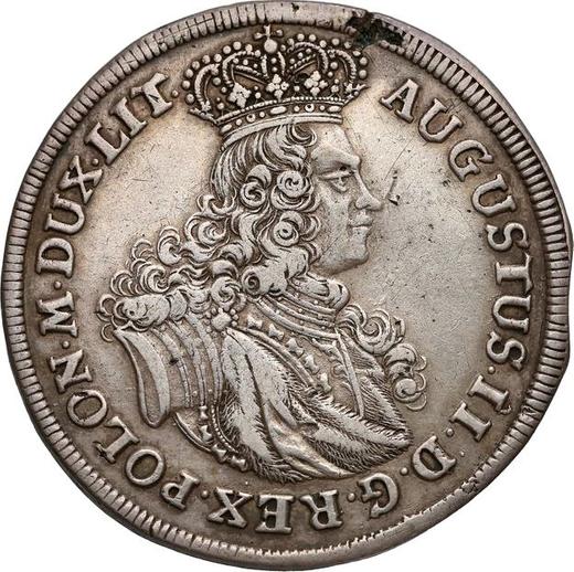 Аверс монеты - Талер 1702 года EPH "Портрет" - цена серебряной монеты - Польша, Август II Сильный