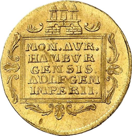Реверс монеты - Дукат 1805 года - цена  монеты - Гамбург, Вольный город