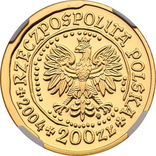 Аверс монеты - 200 злотых 2004 года MW NR "Орлан-белохвост" - цена золотой монеты - Польша, III Республика после деноминации