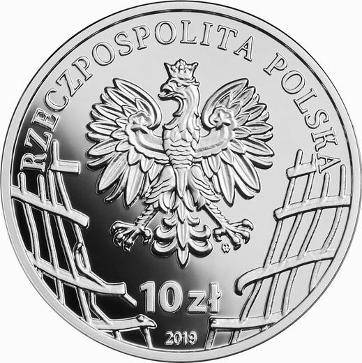 Anverso 10 eslotis 2019 "Łukasz Ciepliński 'Pług'" - valor de la moneda de plata - Polonia, República moderna