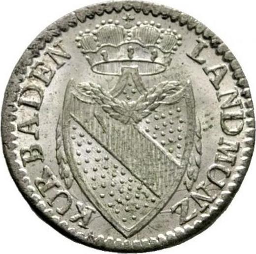 Awers monety - 3 krajcary 1806 - cena srebrnej monety - Badenia, Karol Fryderyk