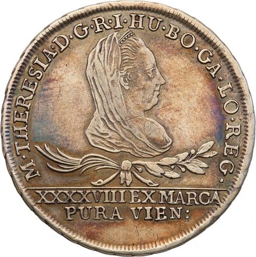 Аверс монеты - 30 крейцеров 1775 года IC FA "Для Галиции" - цена серебряной монеты - Польша, Австрийское правление