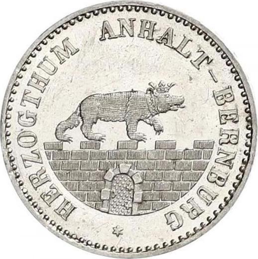 Awers monety - 1/6 talara 1861 A - cena srebrnej monety - Anhalt-Bernburg, Aleksander Karol