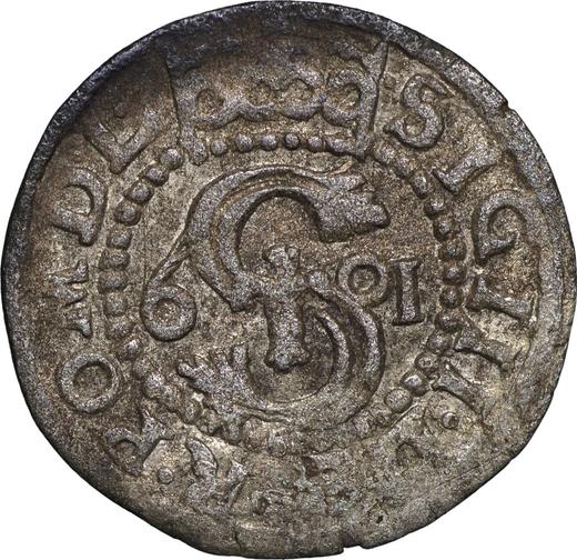 Аверс монеты - Шеляг 1601 года "Всховский монетный двор" - цена серебряной монеты - Польша, Сигизмунд III Ваза