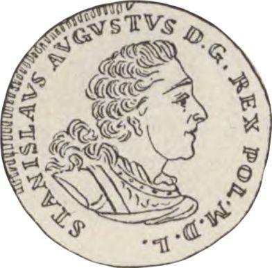 Anverso Prueba Trojak (3 groszy) 1765 Inscripción GROS III - valor de la moneda  - Polonia, Estanislao II Poniatowski