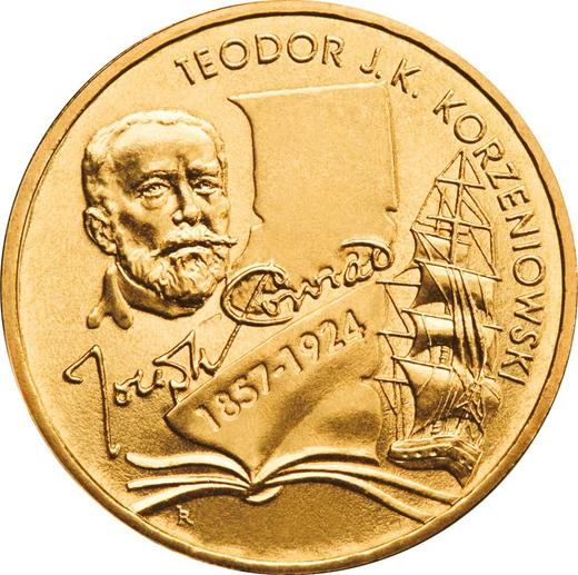 Reverso 2 eslotis 2007 RK "150 aniversario de Konrad Korzeniowski" - valor de la moneda  - Polonia, República moderna