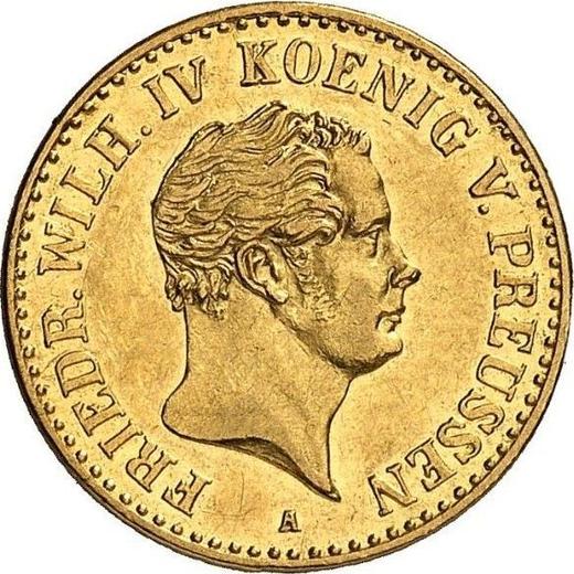 Аверс монеты - 1/2 фридрихсдора 1841 года A - цена золотой монеты - Пруссия, Фридрих Вильгельм IV