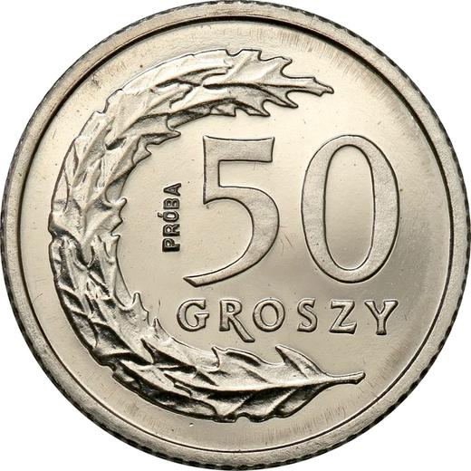 Reverso Pruebas 50 groszy 1990 Níquel - valor de la moneda  - Polonia, República moderna