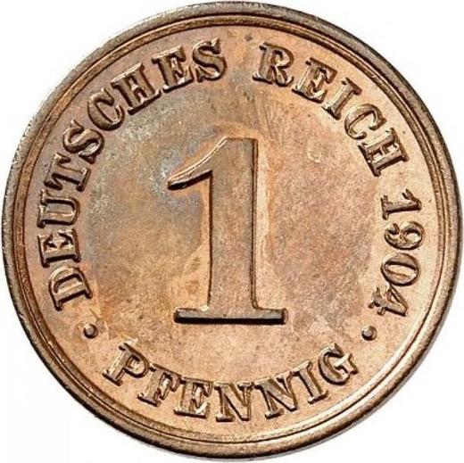 Аверс монеты - 1 пфенниг 1904 года D "Тип 1890-1916" - цена  монеты - Германия, Германская Империя