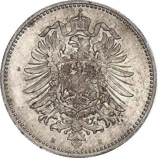Rewers monety - 1 marka 1875 H "Typ 1873-1887" - cena srebrnej monety - Niemcy, Cesarstwo Niemieckie