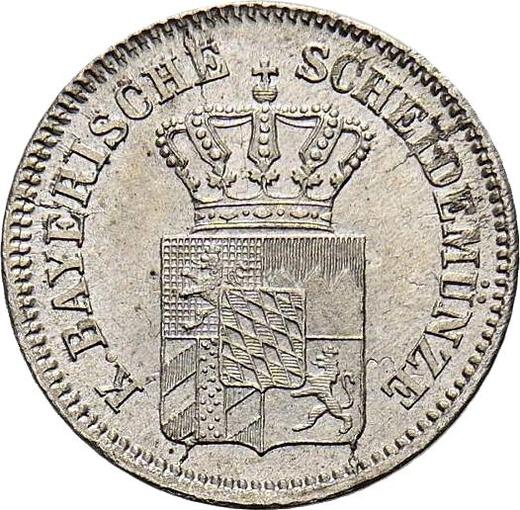 Аверс монеты - 1 крейцер 1859 года - цена серебряной монеты - Бавария, Максимилиан II
