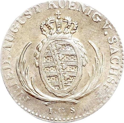 Аверс монеты - 1/24 талера 1820 года I.G.S. - цена серебряной монеты - Саксония-Альбертина, Фридрих Август I