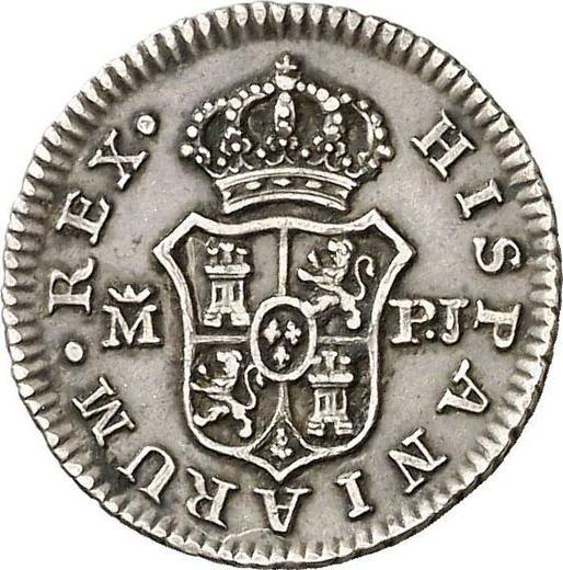 Реверс монеты - 1/2 реала 1780 года M PJ - цена серебряной монеты - Испания, Карл III