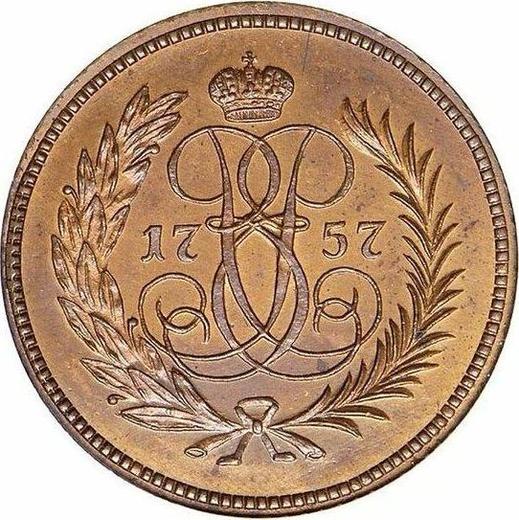 Reverso Denga 1757 Reacuñación - valor de la moneda  - Rusia, Isabel I