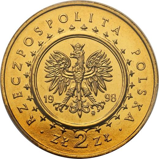 Аверс монеты - 2 злотых 1998 года MW EO "Курницкий замок" - цена  монеты - Польша, III Республика после деноминации