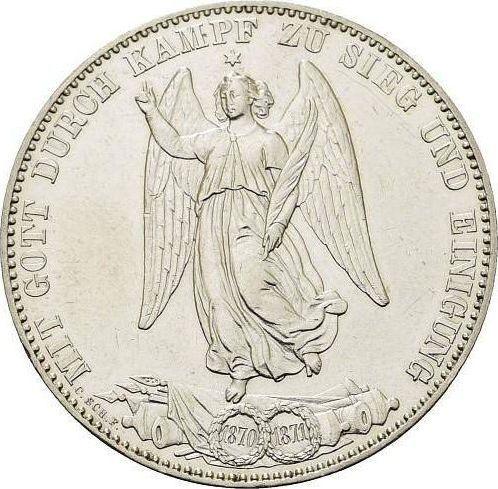 Reverso Tálero 1871 "Victoria en la guerra franco-alemana" - valor de la moneda de plata - Wurtemberg, Carlos I
