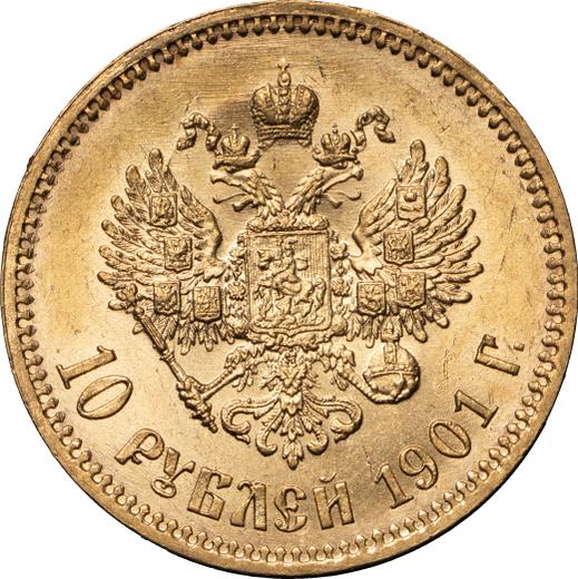 Reverso 10 rublos 1901 (АР) - valor de la moneda de oro - Rusia, Nicolás II