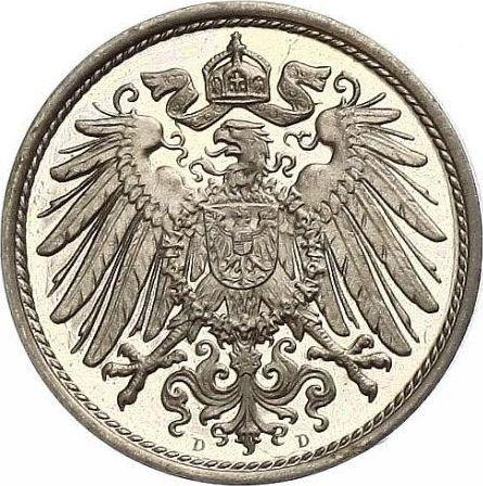 Reverso 10 Pfennige 1905 D "Tipo 1890-1916" - valor de la moneda  - Alemania, Imperio alemán