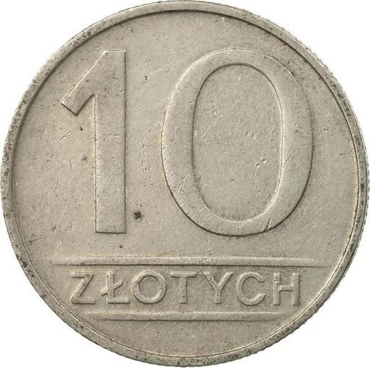 Reverso 10 eslotis 1984 MW - valor de la moneda  - Polonia, República Popular