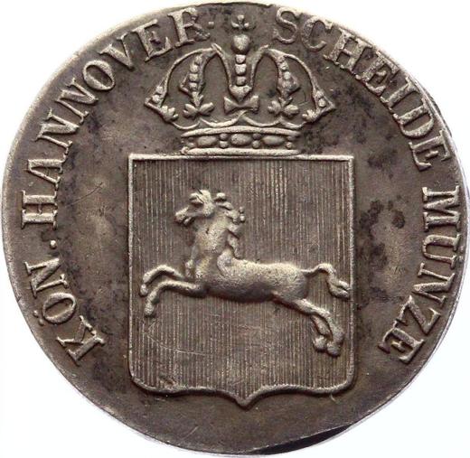 Obverse 1/24 Thaler 1837 B - Silver Coin Value - Hanover, William IV