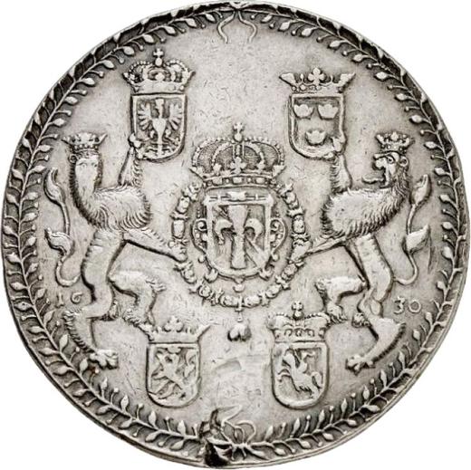 Реверс монеты - Талер 1630 года - цена серебряной монеты - Польша, Сигизмунд III Ваза