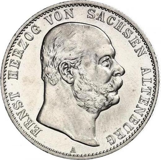 Аверс монеты - 2 марки 1901 года A "Саксен-Альтенбург" - цена серебряной монеты - Германия, Германская Империя