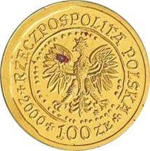 Obverse 100 Zlotych 2000 MW NR "White-tailed eagle" - Gold Coin Value - Poland, III Republic after denomination