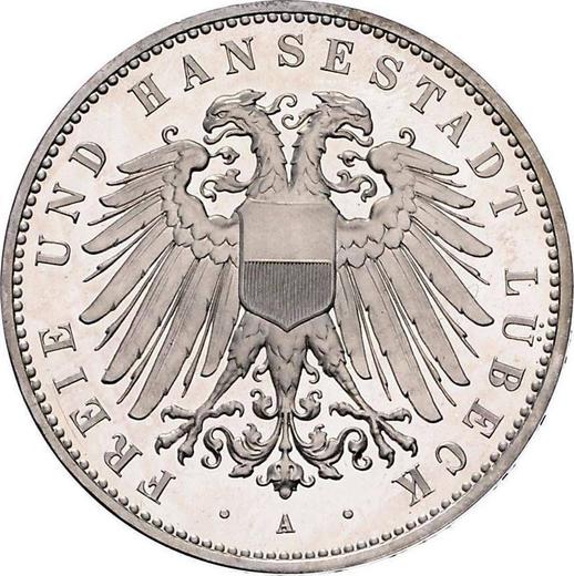 Аверс монеты - 5 марок 1904 года A "Любек" - цена серебряной монеты - Германия, Германская Империя