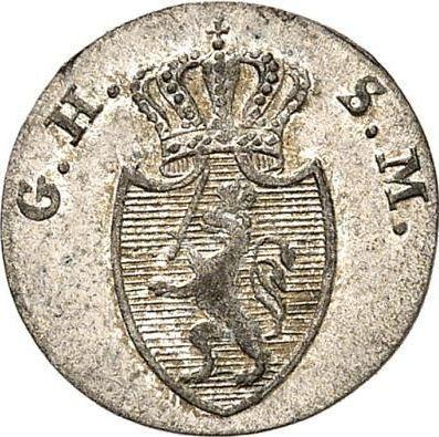 Аверс монеты - 1 крейцер 1819 года G.H. S.M. - цена серебряной монеты - Гессен-Дармштадт, Людвиг I