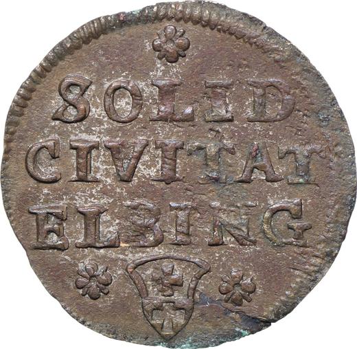 Reverso Szeląg 1761 "de Elbląg" - valor de la moneda  - Polonia, Augusto III
