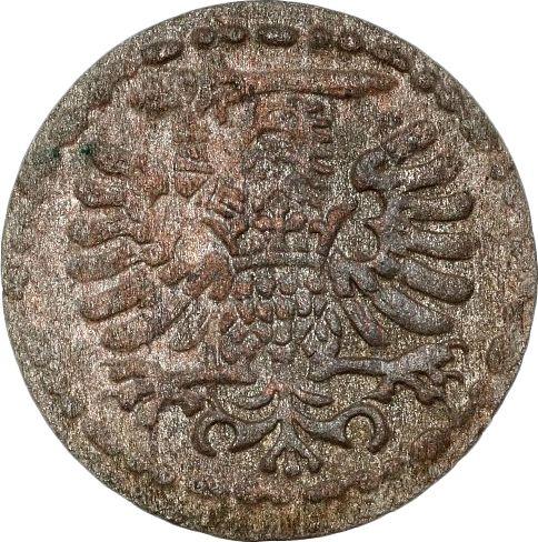 Аверс монеты - Денарий 1584 года "Гданьск" - цена серебряной монеты - Польша, Стефан Баторий