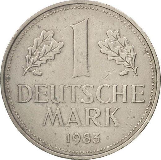 Аверс монеты - 1 марка 1983 года J - цена  монеты - Германия, ФРГ