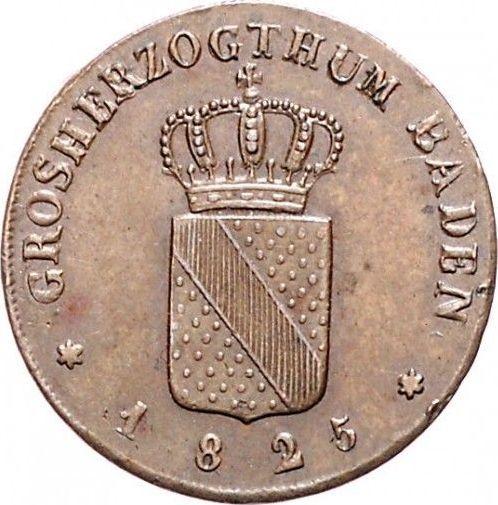Awers monety - 1 krajcar 1825 - cena  monety - Badenia, Ludwik I