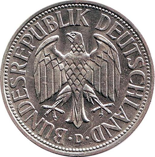 Реверс монеты - 1 марка 1970 года D - цена  монеты - Германия, ФРГ