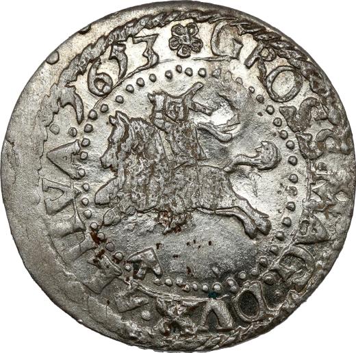Реверс монеты - 1 грош 1613 года "Литва" - цена серебряной монеты - Польша, Сигизмунд III Ваза