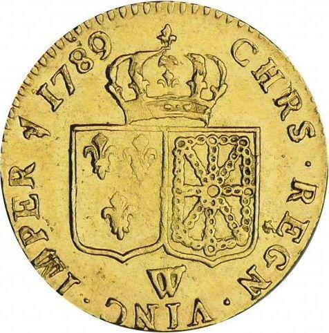 Реверс монеты - Луидор 1789 года W Лилль - цена золотой монеты - Франция, Людовик XVI