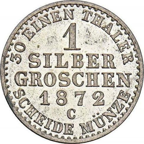 Reverso 1 Silber Groschen 1872 C - valor de la moneda de plata - Prusia, Guillermo I