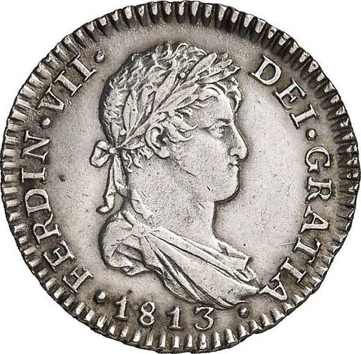 Awers monety - 1 real 1813 c CJ "Typ 1811-1833" - cena srebrnej monety - Hiszpania, Ferdynand VII