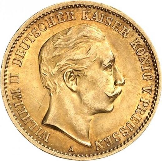 Аверс монеты - 10 марок 1910 года A "Пруссия" - цена золотой монеты - Германия, Германская Империя