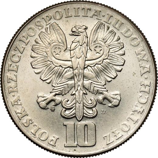 Аверс монеты - Пробные 10 злотых 1967 года MW JJ "Мария Склодовская-Кюри" Медно-никель - цена  монеты - Польша, Народная Республика
