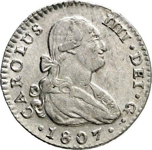 Аверс монеты - 1 реал 1807 года S CN - цена серебряной монеты - Испания, Карл IV