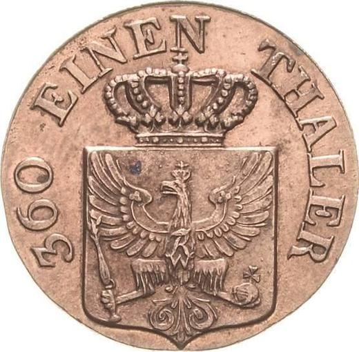 Аверс монеты - 1 пфенниг 1839 года A - цена  монеты - Пруссия, Фридрих Вильгельм III
