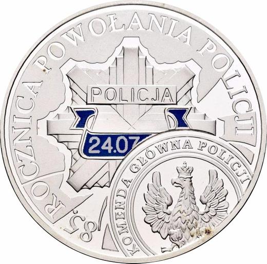 Reverso 10 eslotis 2004 MW "85 aniversario de la policía" - valor de la moneda de plata - Polonia, República moderna