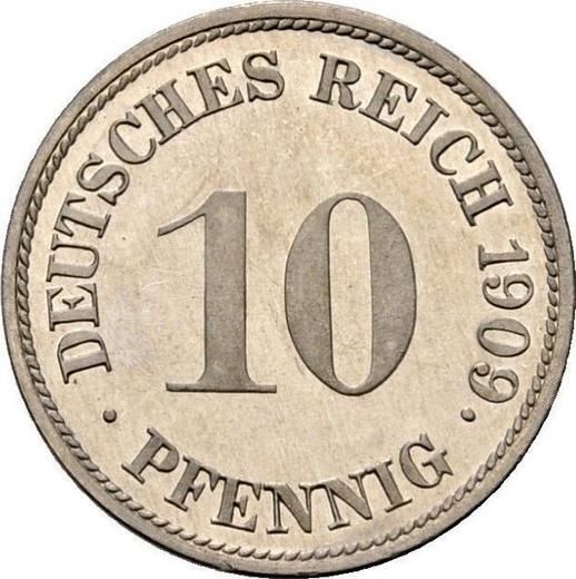 Аверс монеты - 10 пфеннигов 1909 года G "Тип 1890-1916" - цена  монеты - Германия, Германская Империя